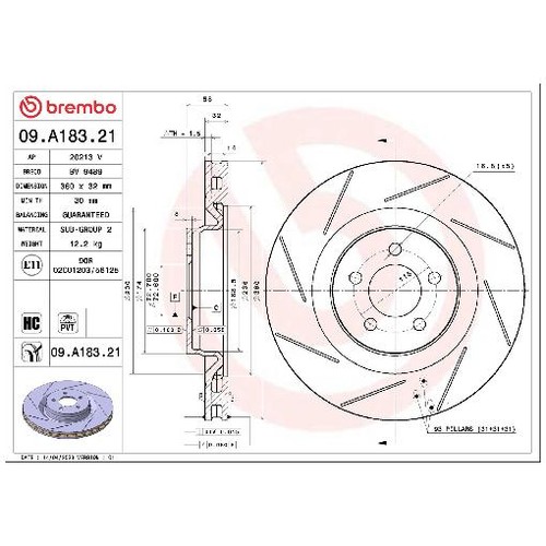 Brembo scheibenbremse vorne - 2x,